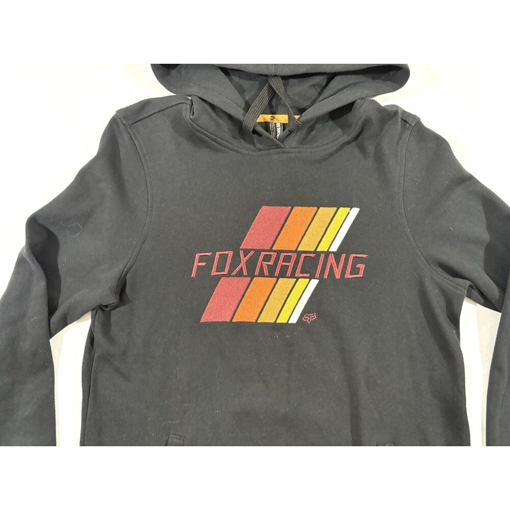 Fox Racing Womens Power Black Slide Hooded Sweatshirt Cotton Poly Pullover Sz S - Picture 4 of 13